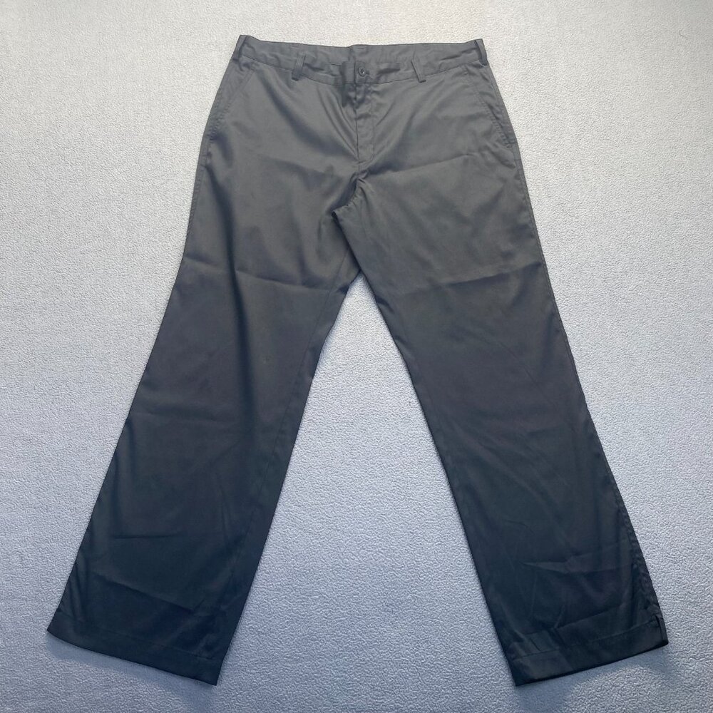 Nike Golf Tech Pants Mens 38x32 Black Dri Fit Straight Leg Preppy Classic